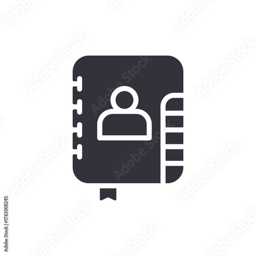 Address Book With Contact Icon Digital Organizer