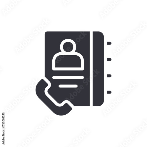 Contact Book With Call Symbol For Phone Directory