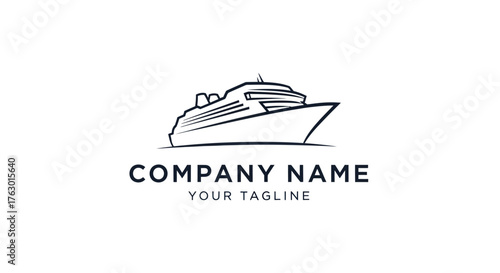 Cruise Ship Logo Design for Travel and Tourism Company.