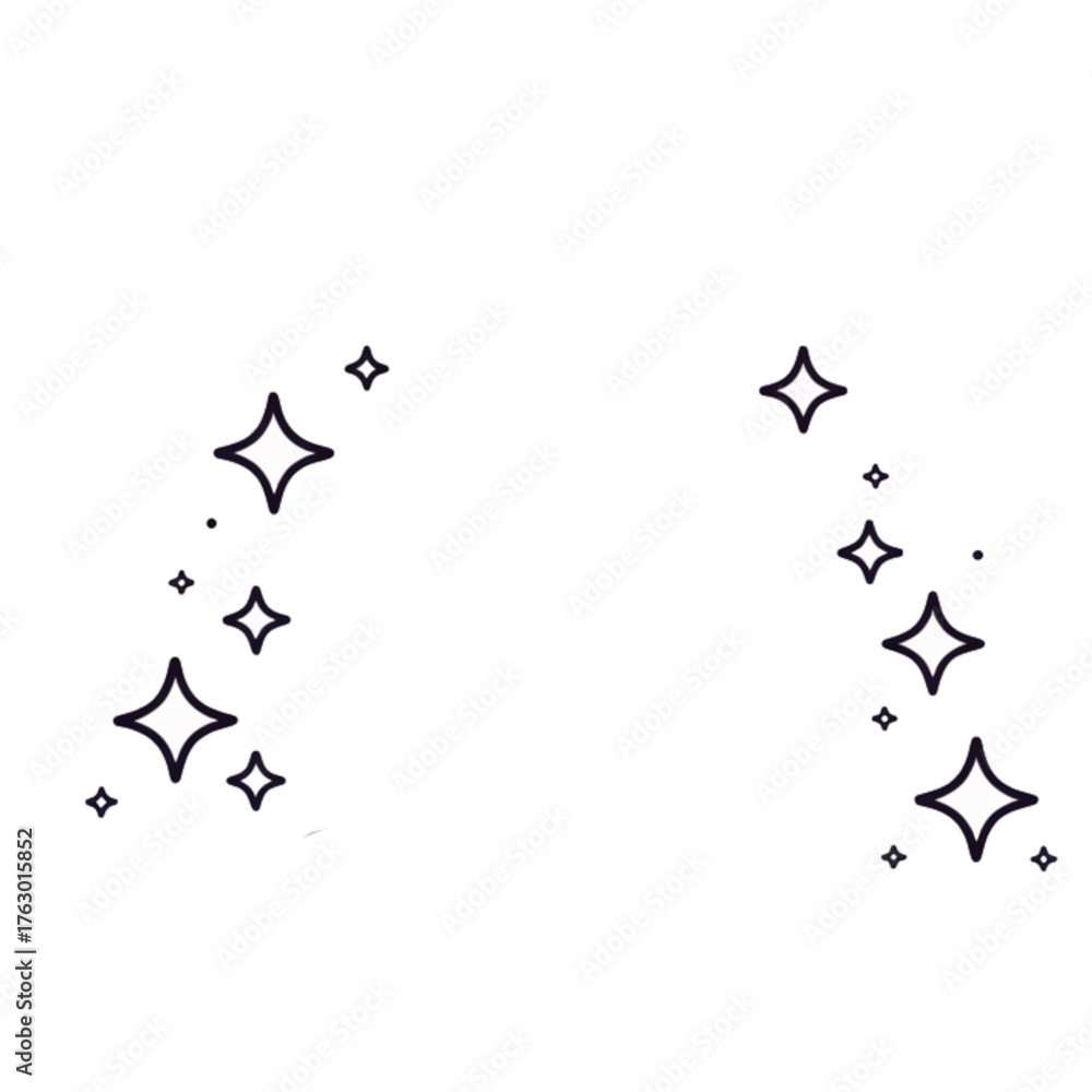 Fototapeta premium black and white stars