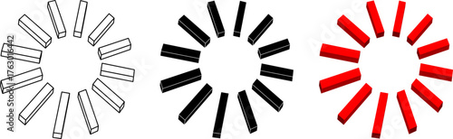 stage radial 3D loading icon