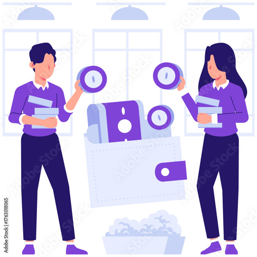 filling your wallet with money