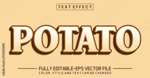Potato font Text effect editable