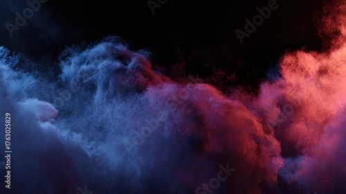 Wallpaper Mural Cloud Formation with Blue and Red Lighting Torontodigital.ca