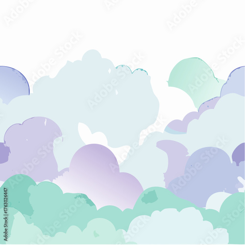 Abstract pastel clouds in a serene sky minimalist and dreamy.