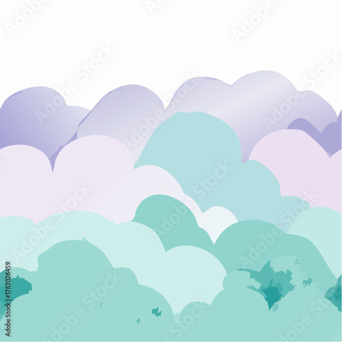 Abstract Pastel Cloudscape with Gentle Hues.