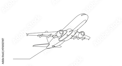 Vector drawing illustration of a military helicopter isolated on white, with a hand-drawn sketch design of the airplane in business flight
