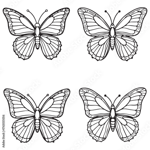 Hand-Drawn coloring page Outline Set for Kids