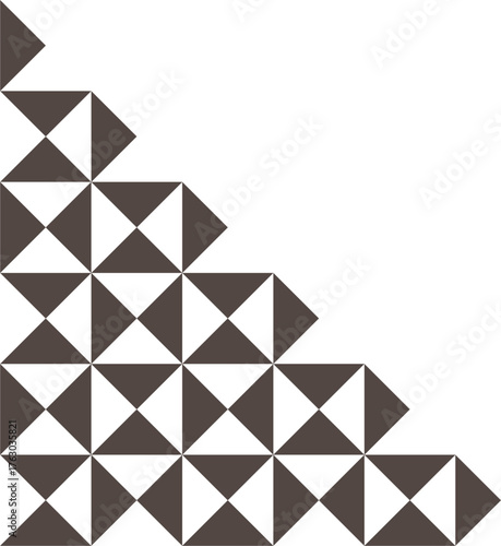 Abstract geometric corner decoration with a modern style