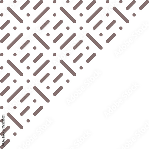 Abstract geometric corner decoration with a modern style