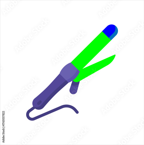 Hair Straightener Flat Iron Vector Illustration
