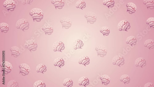 Animated background pattern for Stroke Day event. The movement is gentle and fluid, symbolizing healthy brain function and the continuous flow of blood. 