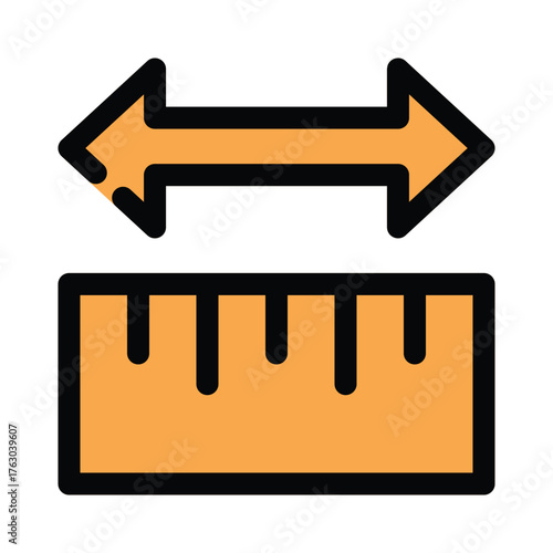 Ruler icon design template