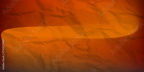 vibrant orange crumpled paper backdrop with subtle dark edges, perfect for creative designs, banners, and textured backgrounds.eps10