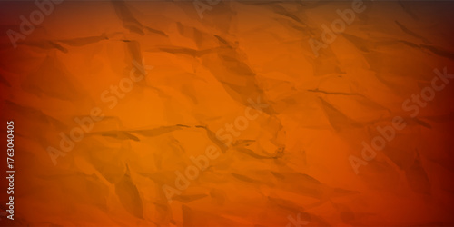 Warm Orange Crumpled Paper Backdrop For Creative Designs And Projects.vector eps10