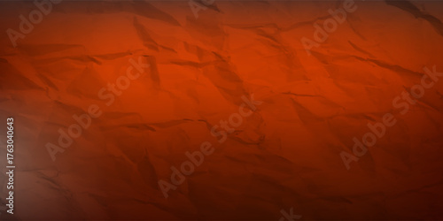 Warm Orange Crumpled Paper Background With Soft Gradient For Design Projects And Texture.vector eps10