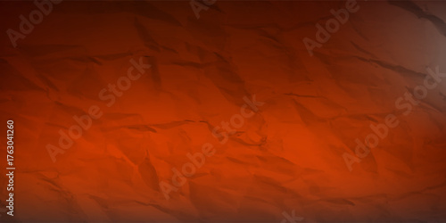 Warm Orange Crumpled Paper Background With Soft Gradient For Design Projects And Texture