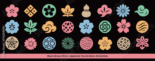 手書き風和風アイコンセット