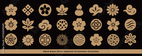 手書き風和風アイコンセット