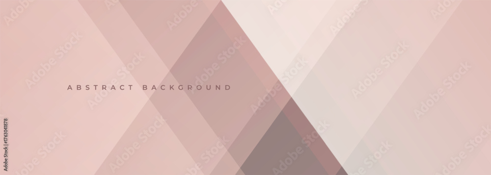 Fototapeta premium Brown and beige modern abstract geometric wide banner background with diagonal lines and shapes. Vector illustration