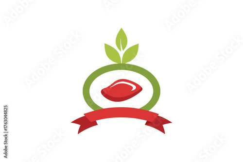 Minimalist steak plate with balinese leaf tie