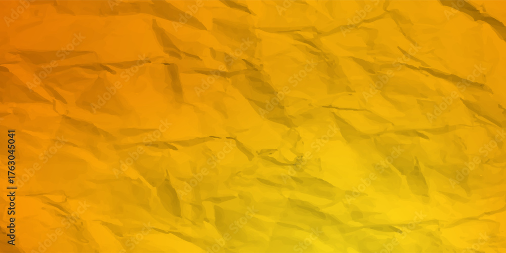 Obraz premium Vibrant Yellow And Orange Crumpled Paper Texture Background For Design And Branding.eps10