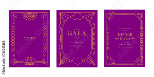 Art Deco Gala Invitations  Elegant Event Templates 2026