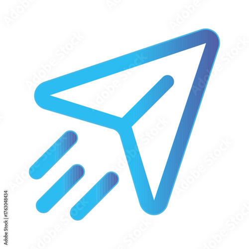 Paper Airplane Icon for Fast Delivery and Communication