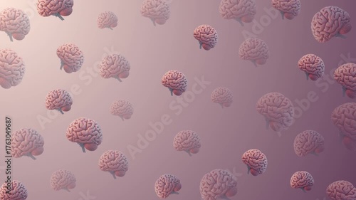 Animated background pattern. A gentle, flowing pattern of interconnected, glowing neural pathways, with some areas subtly pulsing with a soft grey ribbon motif.