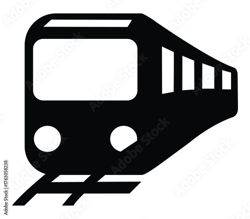 Train icon isolated on transparent background. Vector illustration.