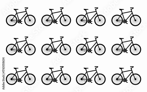 set of bicycles