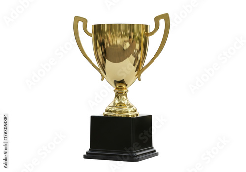 Wallpaper Mural Golden trophy award achievement success victory competition prize reward champion shiny gold isolated on transparent background Torontodigital.ca