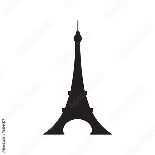 Vintage Eiffel Tower Logo Representing French Heritage and Timeless Elegance
