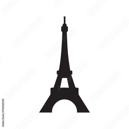Artistic Sketch Eiffel Tower Logo Reflecting Creative Parisian Charm