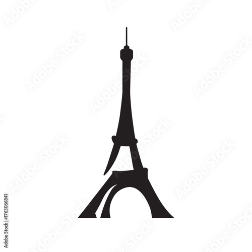 Futuristic Eiffel Tower Logo Representing Innovation and Architectural Advancement