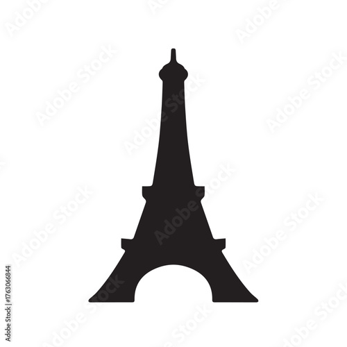 Elegant Minimalist Eiffel Tower Logo Representing Parisian Design Harmony