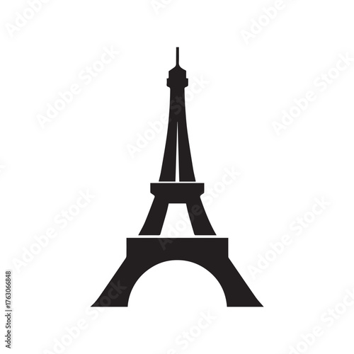 Classic Eiffel Tower Logo Reflecting Timeless French Architectural Beauty
