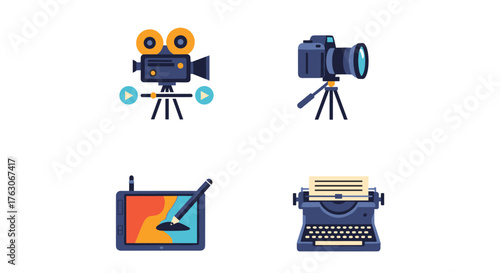 Creative Tools and Equipment for Content Creation and Artistic Expression.