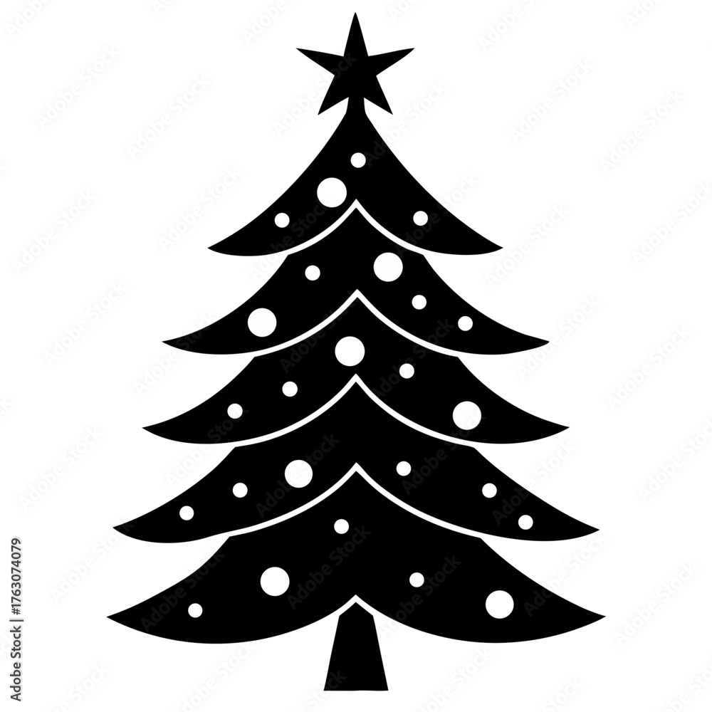 Fototapeta premium christmas tree isolated on white