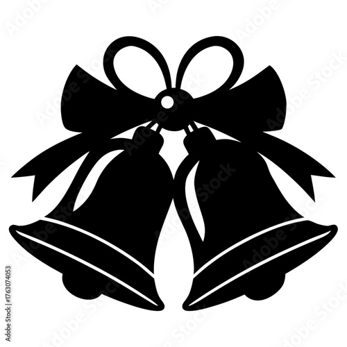 christmas bells isolated on white