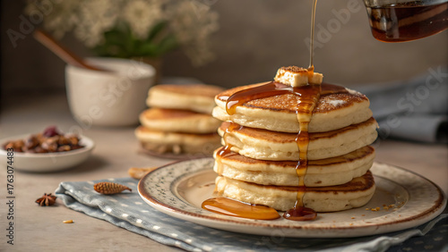 Wallpaper Mural pancakes with chocolate and nuts Torontodigital.ca