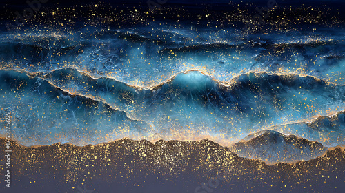 Golden Star Waves: Great for desktop wallpapers, event backdrops, celestial-themed celebrations, and calming meditation applications.
