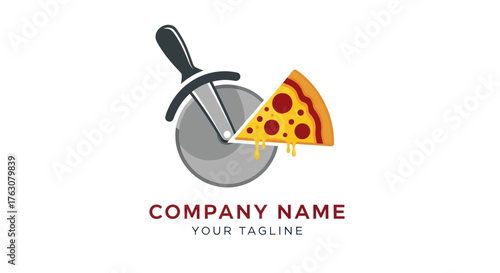 Pizza cutter slicing a delicious cheesy pizza slice for culinary enjoyment.