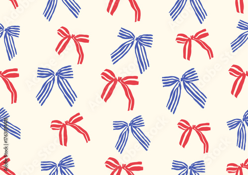 Seamless Bow and ribbonPattern Background, vector elements, graphic design wallpaper background for your design , wrapping paper	