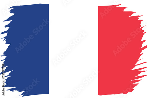 Flag of France. French national symbol in official colors. Template icon. Abstract vector background.