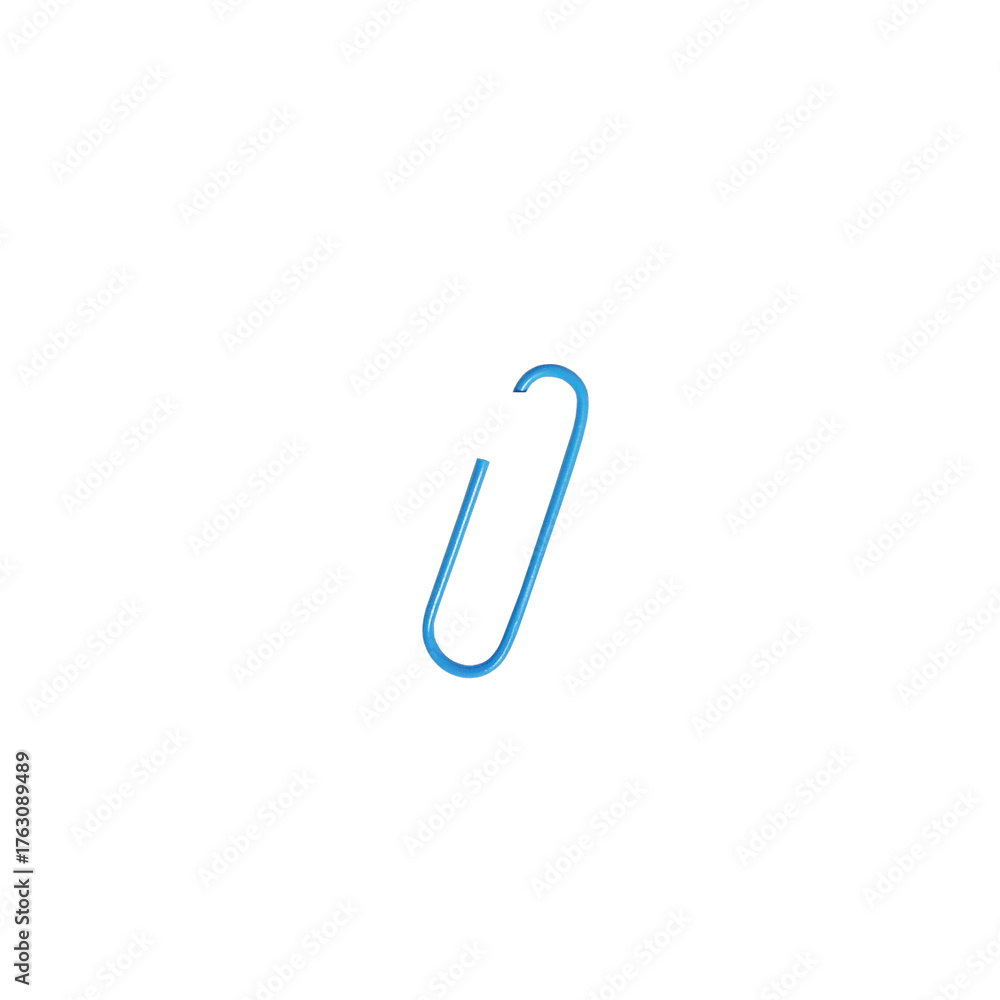 Fototapeta premium Sky Blue Paper Clip for School Supplies