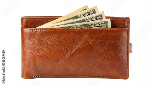 leather wallet with money