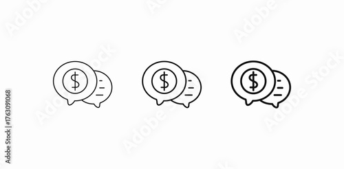 price chat bubble icon sign vector