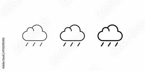 cloud with drizzle icon sign vector
