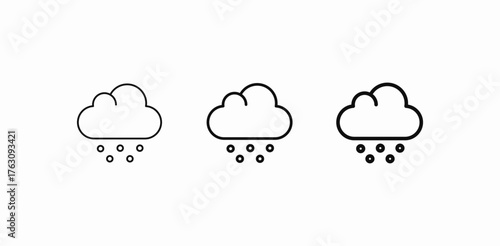 cloud with hail icon sign vector